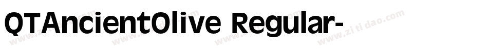 QTAncientOlive Regular字体转换